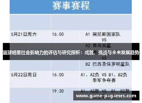 篮球明星社会影响力的评估与研究探析:成就、挑战与未来发展趋势 篮球明星社会影响力的评估与研究探析:成就、挑战与未来发展趋势
